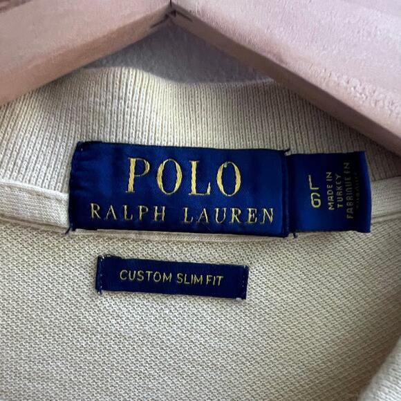Polo Ralph Lauren Yellow Mens Polo Shirt Cotton Collared Short Sleeve Size Large - Picture 4 of 6